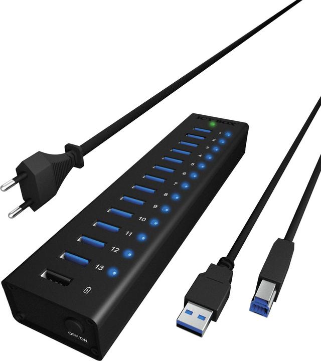 Produktbild Icy Box Ib-Ac6113 (USB-B, 13 Ports)