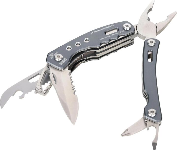 Troika Taschenmesser Rucksack Tool mit 15 Funktionen, Grau, Typ (15 Funktionen)
