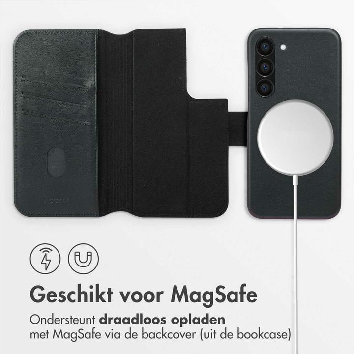 Produktbild Accezz Leather Bookcase 2-in-1 met MagSafe Samsung Galaxy S23 - Onyx Black (Samsung Galaxy S23+)