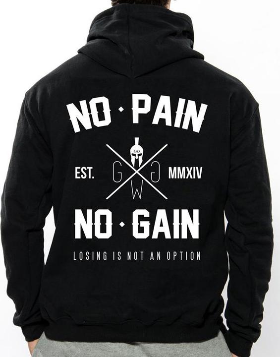 Produktbild Gym Generation No Pain No Gain Hoodie Black (XL)