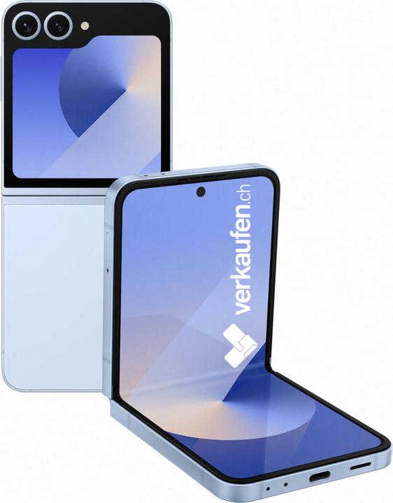 Immagine prodotto verkaufen.ch Galaxy Z Flip6 (256 GB, Azzurro, 6.70", 50 Mpx, SIM + eSIM, B / Molto bene)