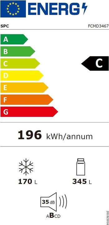 Label énergétique SPC FCMD3467 (515 l)