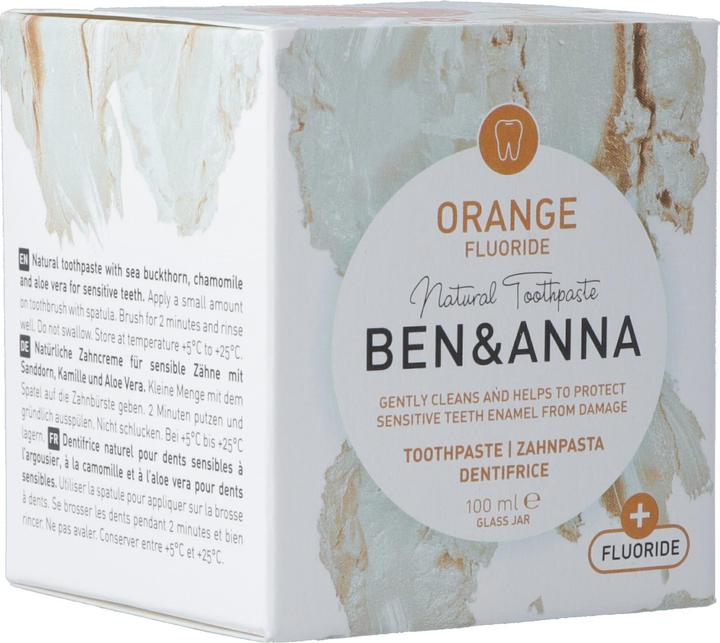 Image du produit Ben & Anna Dentifrice Fluorure d'orange (100 ml)