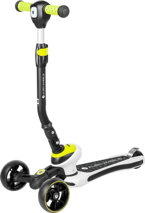 Rebel ZAB0122G - Driewielige kids step Alien Wheels - Vanaf 3 jaar - Zwart/geel