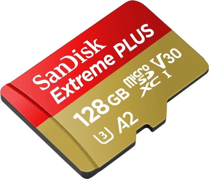 Actual product image SanDisk Extreme Plus (128 GB, microSDXC, U3, UHS-I)