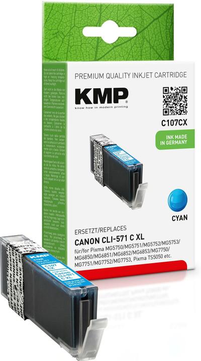 Produktbild KMP C107CX Tintenpatrone komp. mit Canon CLI-571 XL C (C)