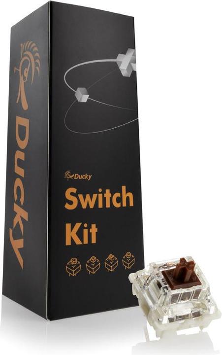 Immagine prodotto Ducky Interruttori Gateron G Pro Brown RGB, meccanici, a 3 pin, tattili, stelo MX, 55g - 110 pezzi