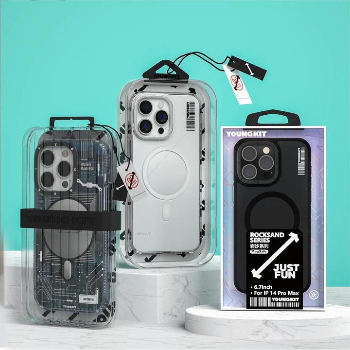 Produktbild Youngkit Hülle Color-Gradient Luggage-Inspired Case /orange (Apple iPhone 15)