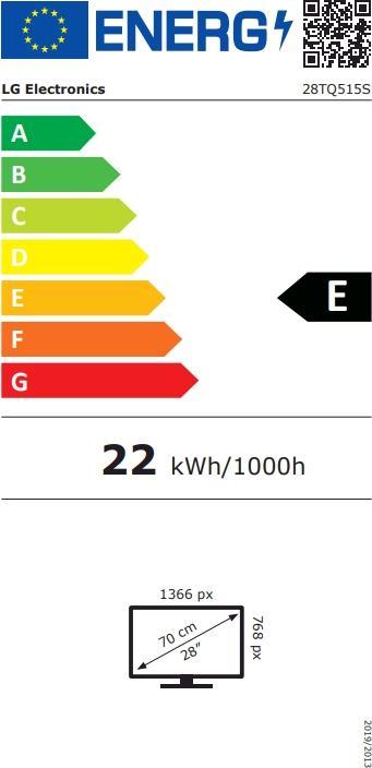 Energie-Label LG 28TQ515S (27.50", TQ51, LED, HD ready, 2022)