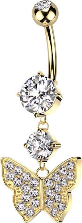 Star Piercing Micro Kugel Supernova High Polished (Chirurgenstahl 316L, Messing)