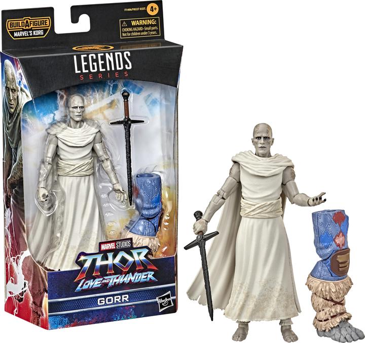 Actual product image Hasbro Marvel Legends Thor: Love and Thunder 15 cm tall Gorr action figure to collect, 3 accessories, 1 Bu