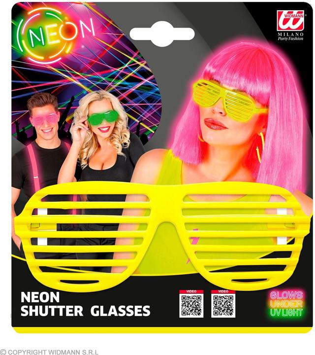 Image du produit Widmann Années 80 - Lunettes de fête au néon