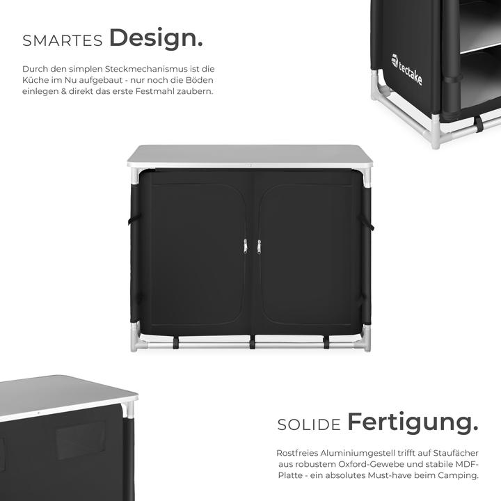 Actual product image tectake Camping kitchen 97x47.5x78cm