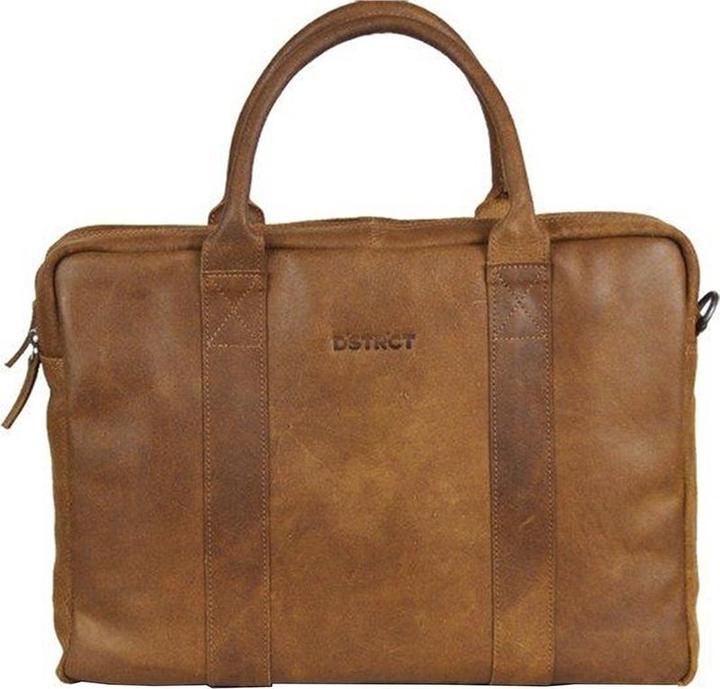 Actual product image DSTRCT Limited Leather Laptop bag - 15.6 inch - Brown (15.60")