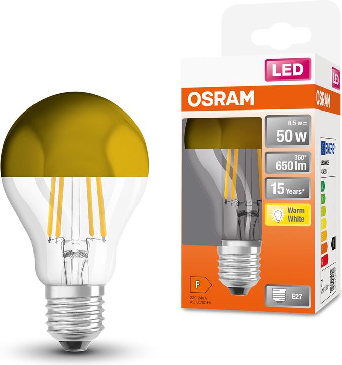 Produktbild Osram Led Retrofit Classic A Mirror (E27, 50 W, 650 lm, 1 x, F)