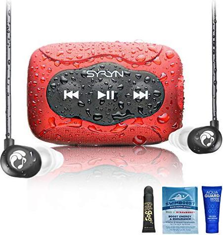 Actual product image Swimbuds Headphones with SYRYN waterproof MP3 player