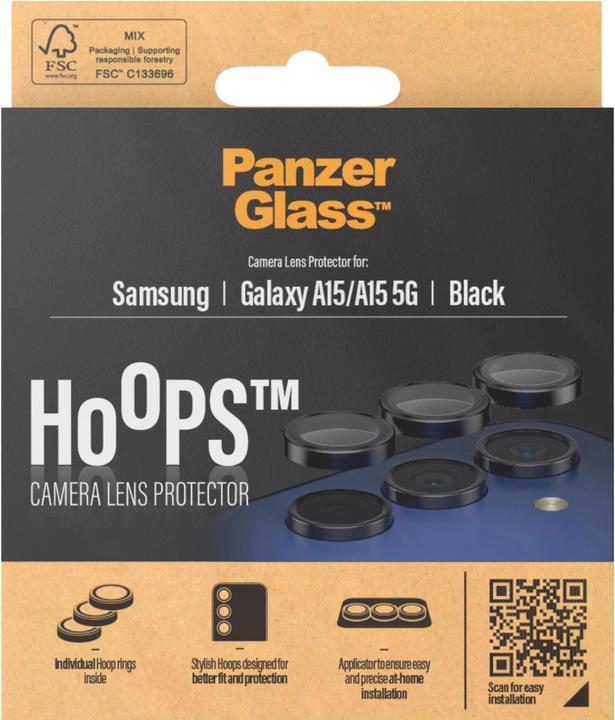Produktbild PanzerGlass Hoops Camera Lens Protector (1 Stück, Samsung Galaxy A14 5G, Samsung Galaxy A15)