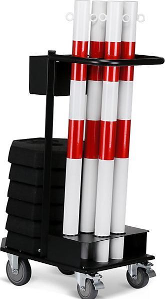 Image du produit Dancop Jeu de potelets à chaîne avec chariot de manutention, 6 maillons de jonction