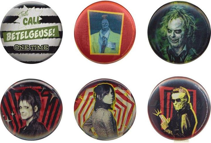Produktbild Cinereplicas Beetlejuice Ansteck-Buttons 6er-Pack