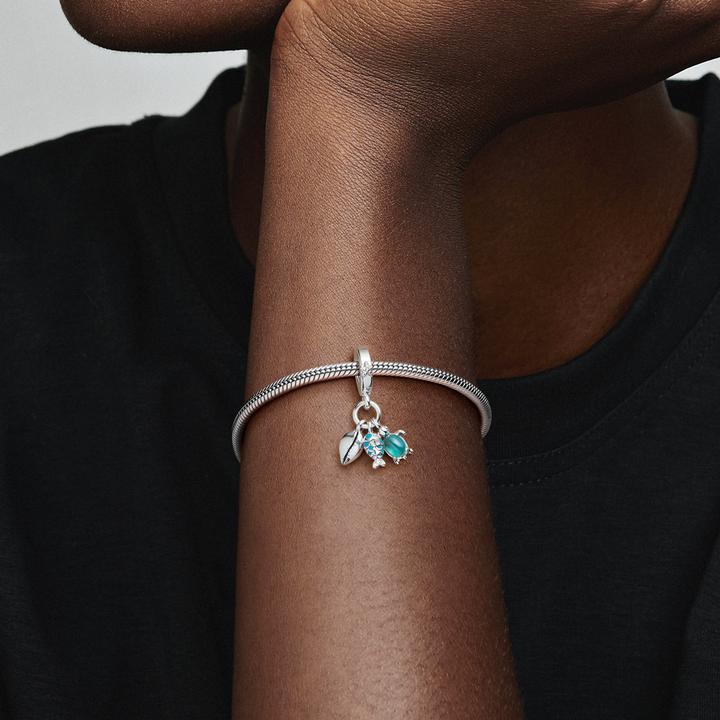 Actual product image Pandora Fish Sea turtle Mussel (Silver 925, Enamel)