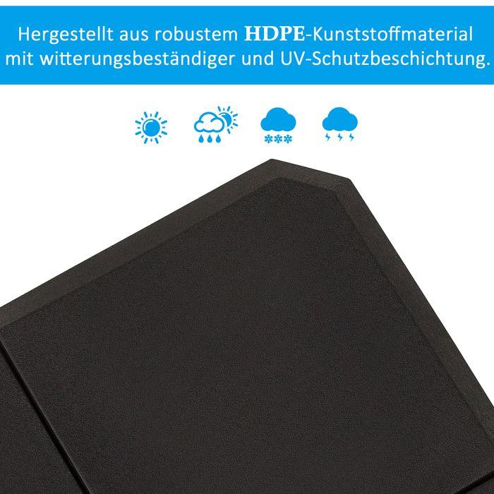 Actual product image Swisshandel24 Umbrella weight, 4-piece umbrella stand, can be filled with 80 water or 120 sand, HDPE, black