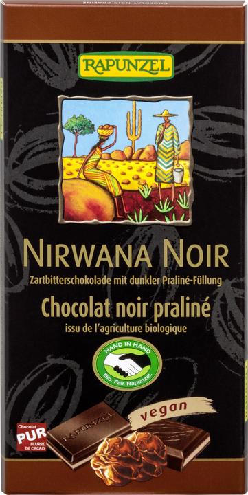 Produktbild Rapunzel Zartbitterschokolade 55% mit Praliné Noir Nirwana (112 g)
