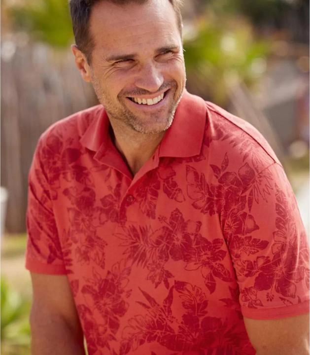 Produktbild Atlas For Men Poloshirt Tendance mit FlowerPrint (5XL)
