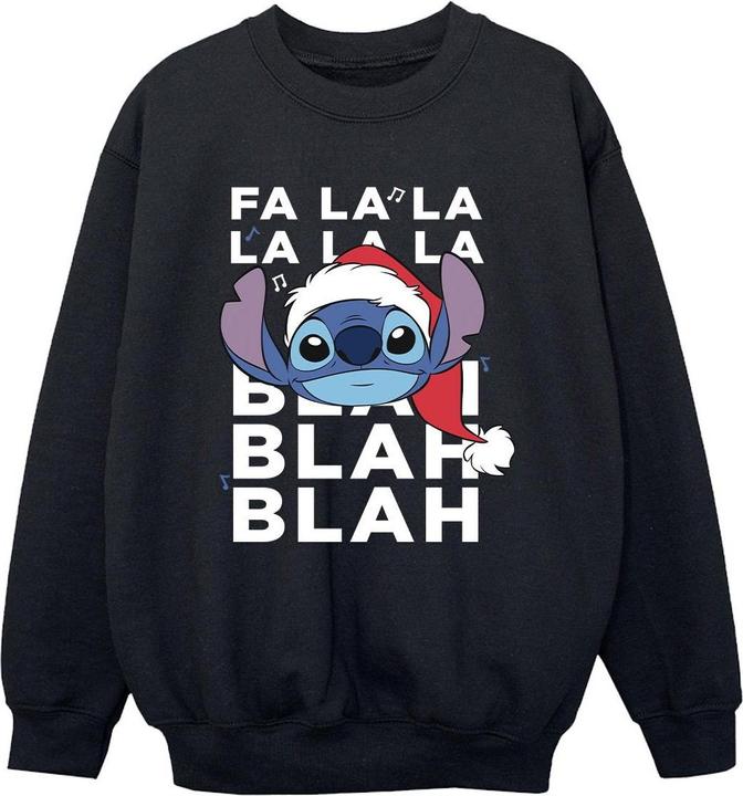 Disney Lilo And Stitch Christmas Blah Blah Blah Sweatshirt Jungen