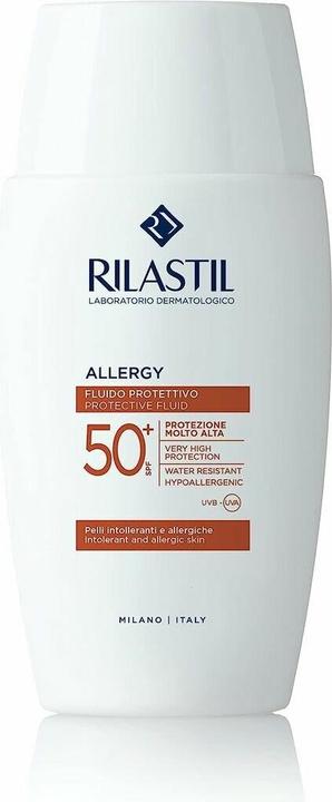 Actual product image Rilastil SUN SYSTEM allergy 100 ultrafluid SPF50+ 50 ml (Sun cream face, SPF 50+, 50 ml)