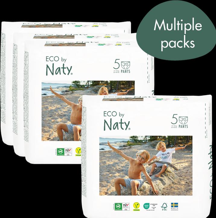 Produktbild Naty Bio-Windelhöschen (Gr. 5, Monatsbox, 80 Stück)