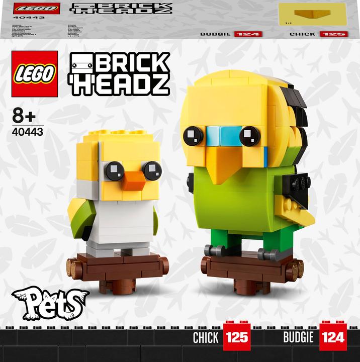 Actual product image LEGO BrickHeadz Budgie 40443 (40443, LEGO Brickheadz, LEGO Rare Sets)
