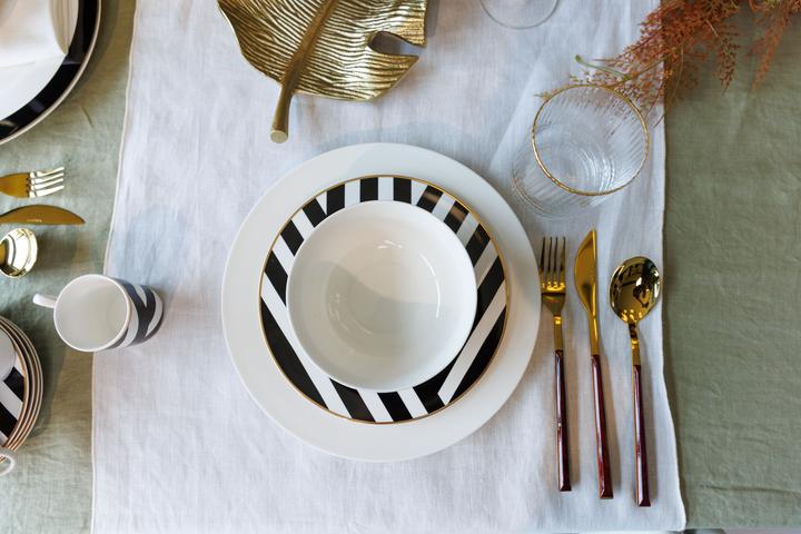 Immagine prodotto Mikasa Set da pranzo in porcellana Luxe Deco da 12 pezzi (12 Pezzo/i)