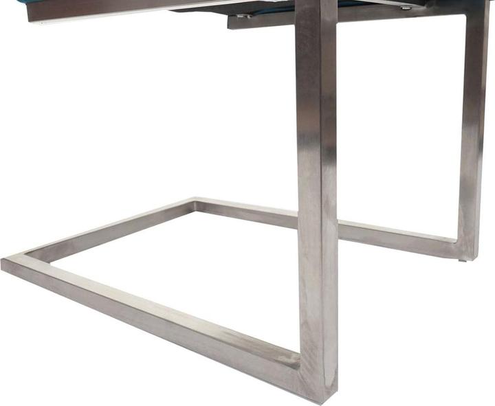 Image du produit Mendler Lot de 2 chaises cantilever HWC-L14, velours acier inoxydable brossé - vert