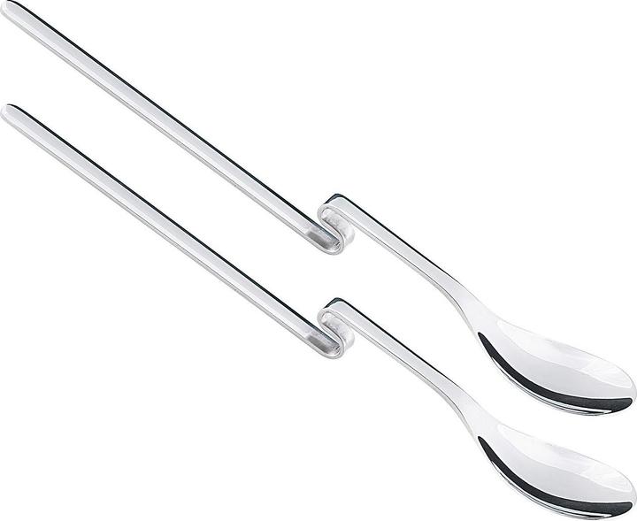 Produktbild CHG Edelstahl-Löffel mit Anti-Rutsch-Knick, 2er-Set (2 Stück, Löffel)