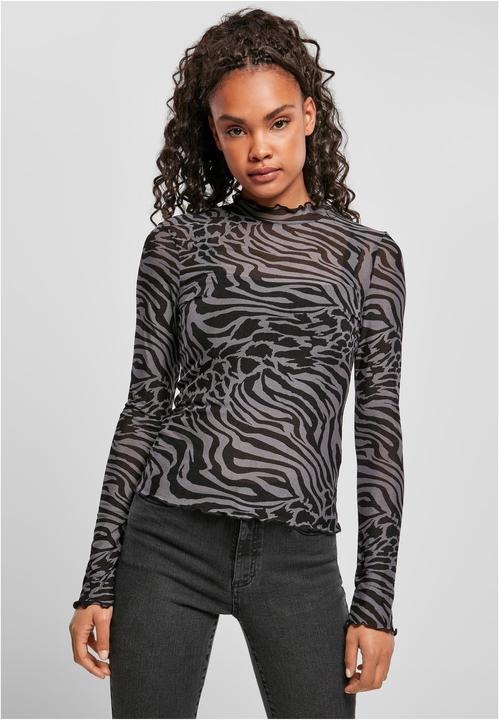 Immagine prodotto Urban Classics Donna AOP Mesh Turtleneck Longsleeve (XL)