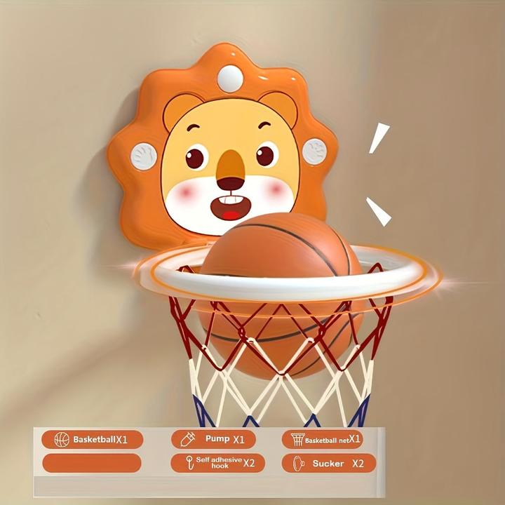 Actual product image Activity Board Wandmontierter Basketballkorb für Jugendliche mit Miniball und Luftpumpe - verstellbares