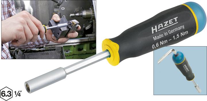 Produktbild HAZET Drehmomentschraubendreher 6001-1.4/3 ∙ Nm min-max: 0.4 - 1.4 Nm ∙ Toleranz: 15% ∙ Sechskant6,… (1/4", 0.40 Nm, 1.40 Nm)