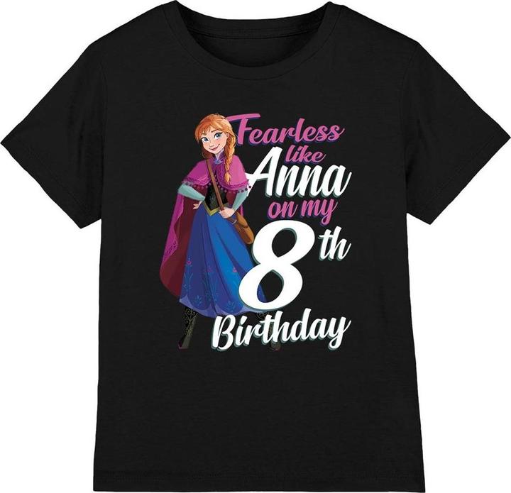 Immagine prodotto Disney Frozen Fearless Like Anna Maglietta 8° Compleanno Bambini (152, 158)