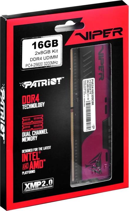 Actual product image Patriot Viper Elite II (2 x 8GB, 3200 MHz, DDR4-RAM, DIMM)