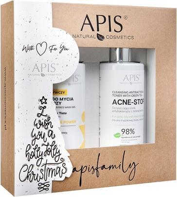 Apis Apisset Ceramide Power Nourishing Face Wash Gel and Acne-Stop Cleansing Toner With Green Tea Set - 3 (Gel, 300 ml)