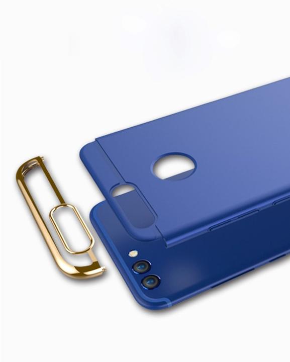 Produktbild König Design Handy Hülle Schutz Case für Huawei Nova 2 Plus Bumper 3 in 1 Cover Chrom Schwarz (Huawei Nova 2 Plus)