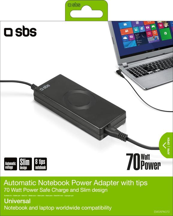 Actual product image SBS Netbook/Notebook Power Adapter 220/70W (70 W)
