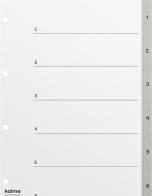 Image du produit Kolma Intercalaire, A4, PP, 1-6, gris