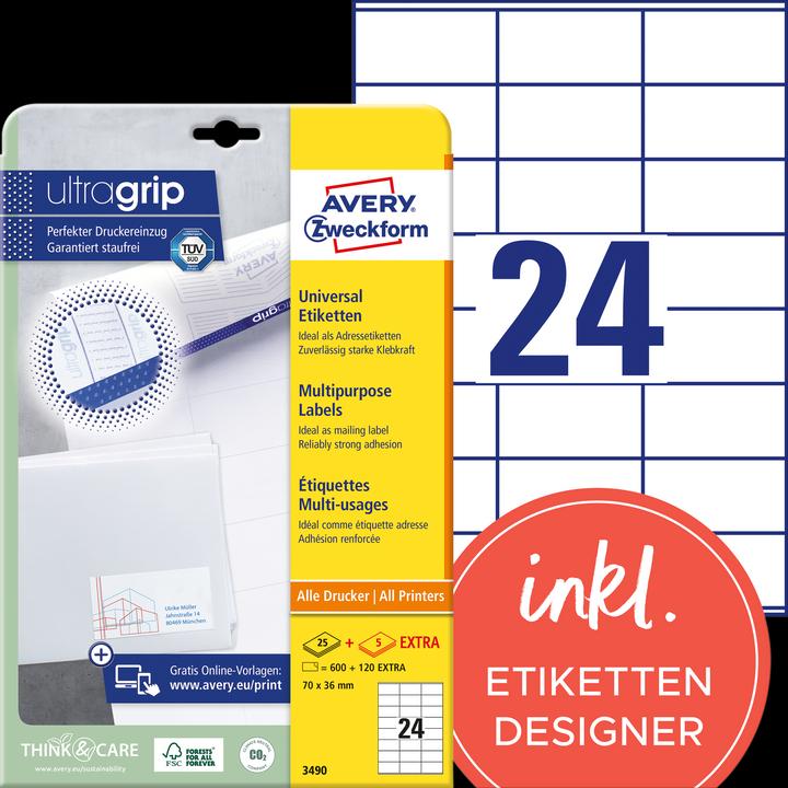 Produktbild Avery Universal-Etiketten
