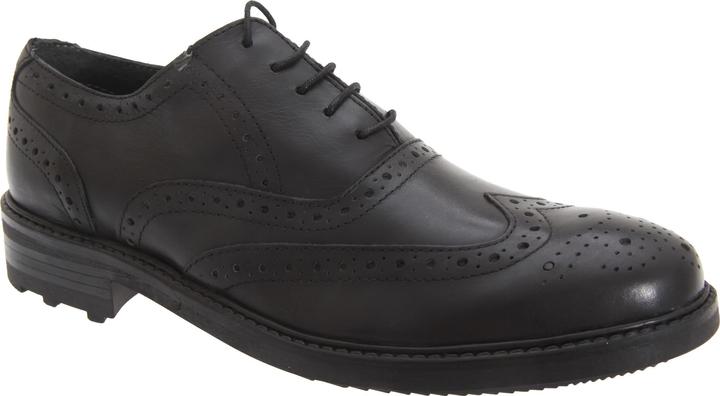 Roamers LederSchnürhalbschuhe mit Lochmuster