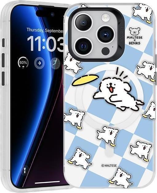 Produktbild Benks Collaboration Schutzhülle iPone 15 Pro Max - Malteser Welpe Schwarz (Apple iPhone 15 Pro Max)