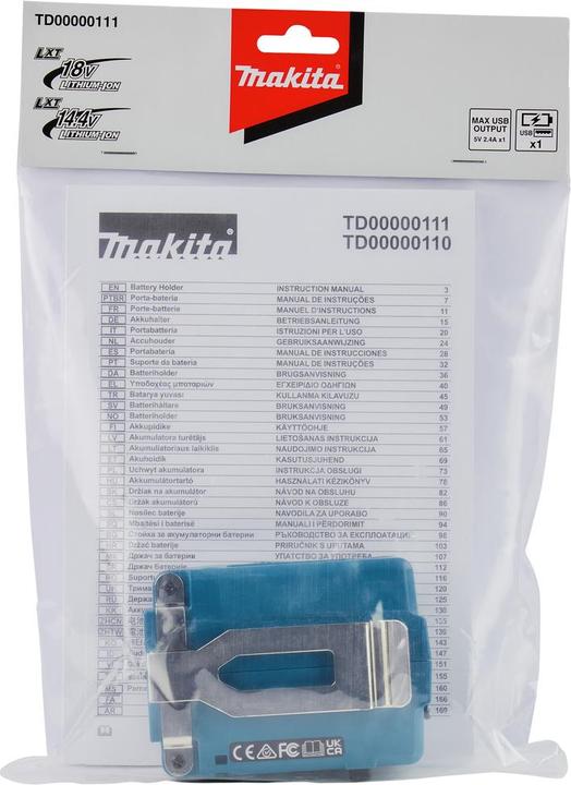 Immagine prodotto Makita Adattatore batteria 14,4V 18V (14.4 V)