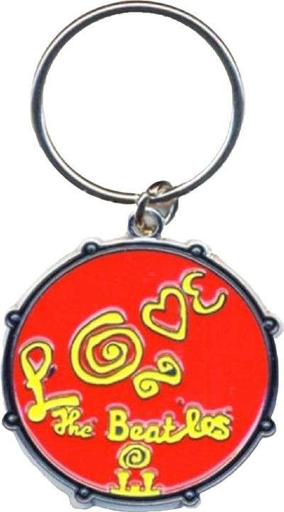 Actual product image The Beatles Love Drum Enamel Keyring