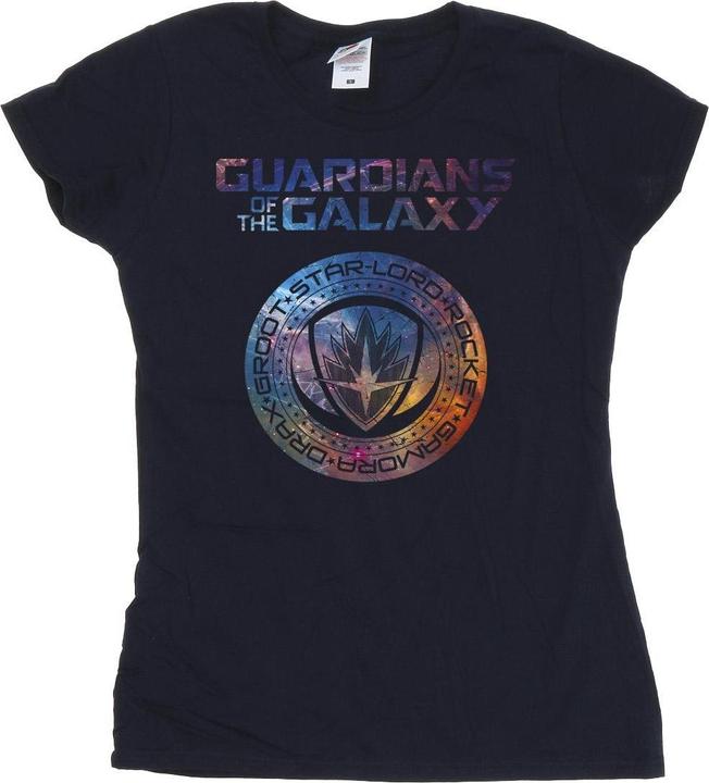 Actual product image Womens/Ladies Guardians Of The Galaxy Stars Fill Logo Cotton T-Shirt (M)