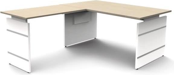 Produktbild Kerkmann Schreibtisch Form4 160 Wangen-Gestell 160x80x68-76cm / Anbau 100x60cm ahorn
